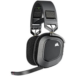 HS80 RGB WIRELESS Premium Gaming Headset with Spatial Audio — Carbon