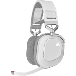 HS80 RGB WIRELESS Premium Gaming Headset with Spatial Audio — White