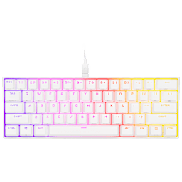 K65 RGB MINI 60% Mechanical Gaming Keyboard — CHERRY MX SPEED (CH) — White