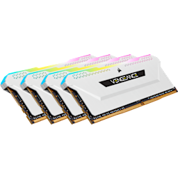 VENGEANCE RGB PRO SL 64GB (4 x 16GB) DDR4 DRAM 3200MHz C16 Memory Kit – White