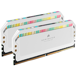 DOMINATOR® PLATINUM RGB 64GB (2x32GB) DDR5 DRAM 5200MT/s CL40 Memory Kit — White