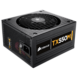 Enthusiast Series™ Modular TX550M — 80 PLUS® Bronze Certified 550 Watt High Performance Modular Power Supply