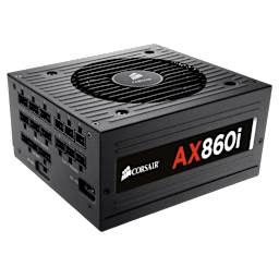 AX860i Digital ATX Power Supply — 860 Watt 80 PLUS® PLATINUM Certified Fully-Modular PSU