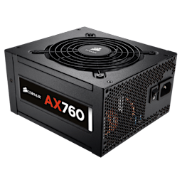AX760 ATX Power Supply — 760 Watt 80 PLUS® PLATINUM Certified Fully-Modular PSU