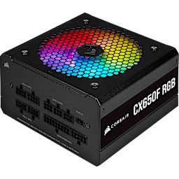 CX Series™ CX650F RGB — 650 Watt 80 Plus® Bronze Certified Fully Modular RGB PSU (AR)