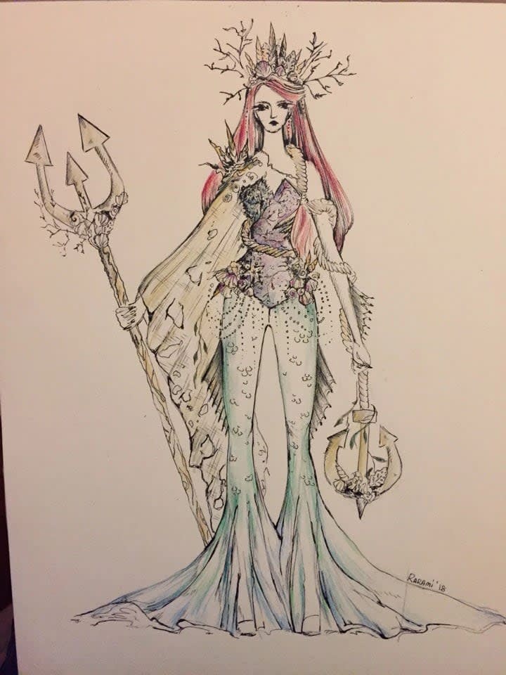 Mermaid / Halloween or horror original inspired by Disney Ariel  cosplay