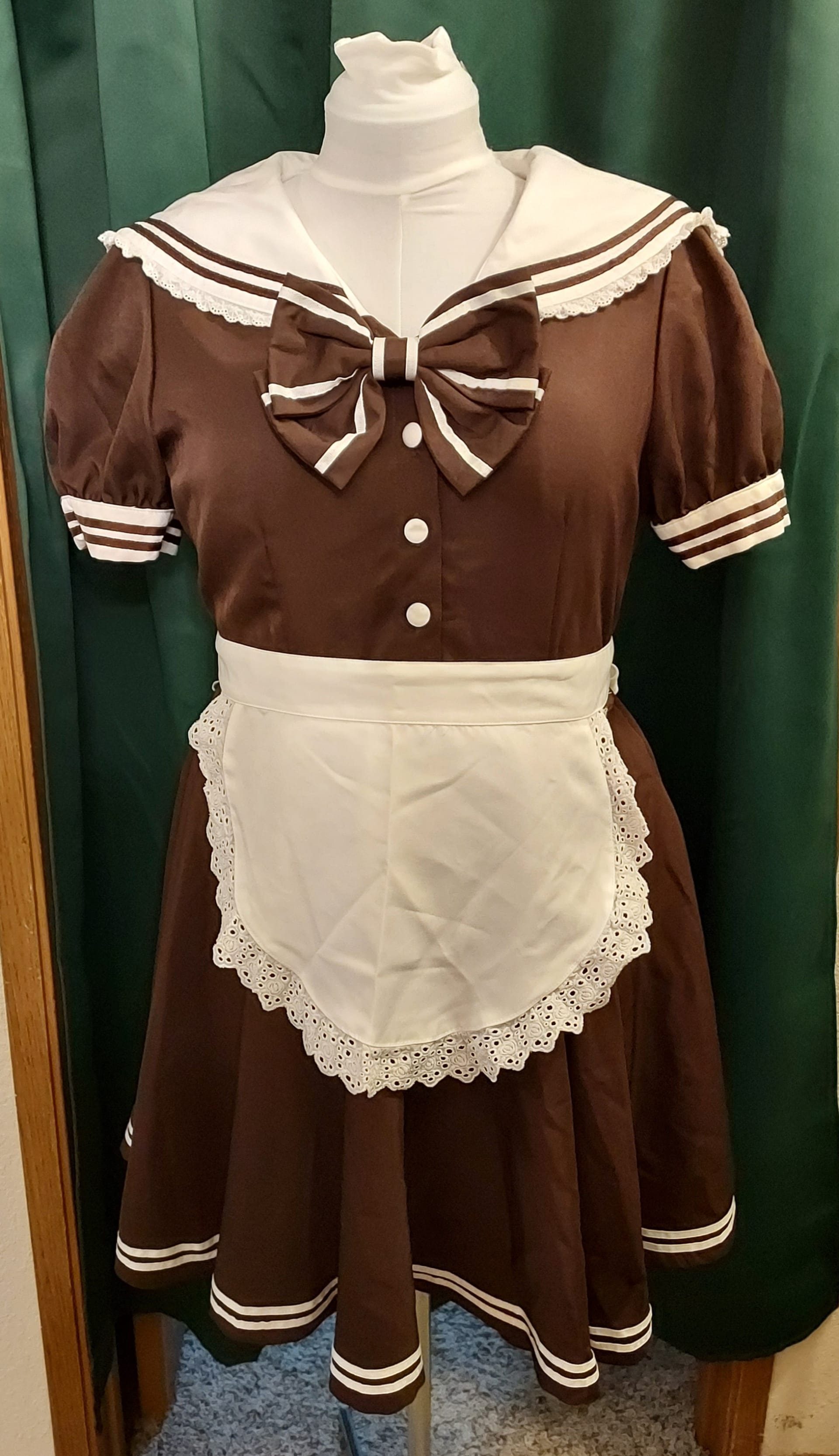 genkivlog-brown-maid-outfit-new-never