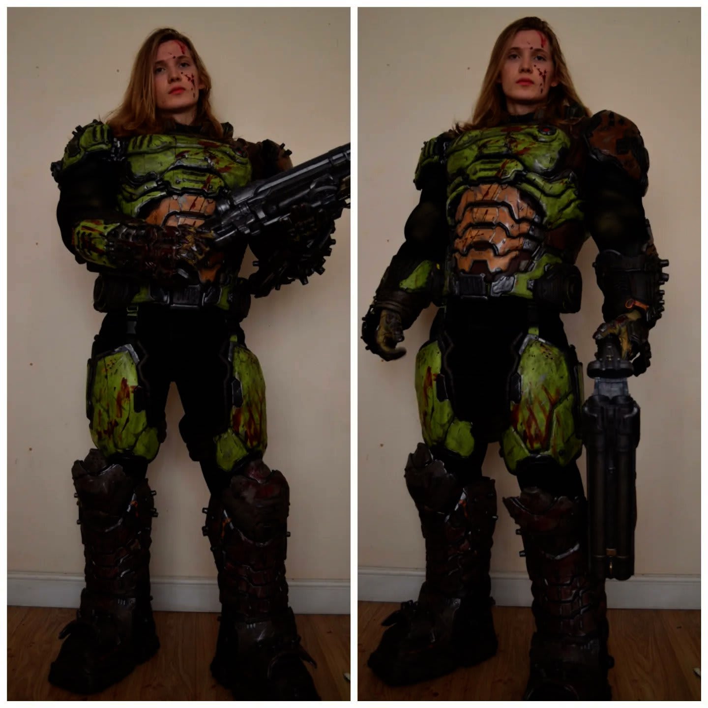 Doom Slayer Costume Shotgun Under Suit Helmet Coscove 4932