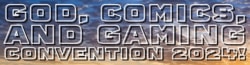 God, Comics, and Gaming Convention logo