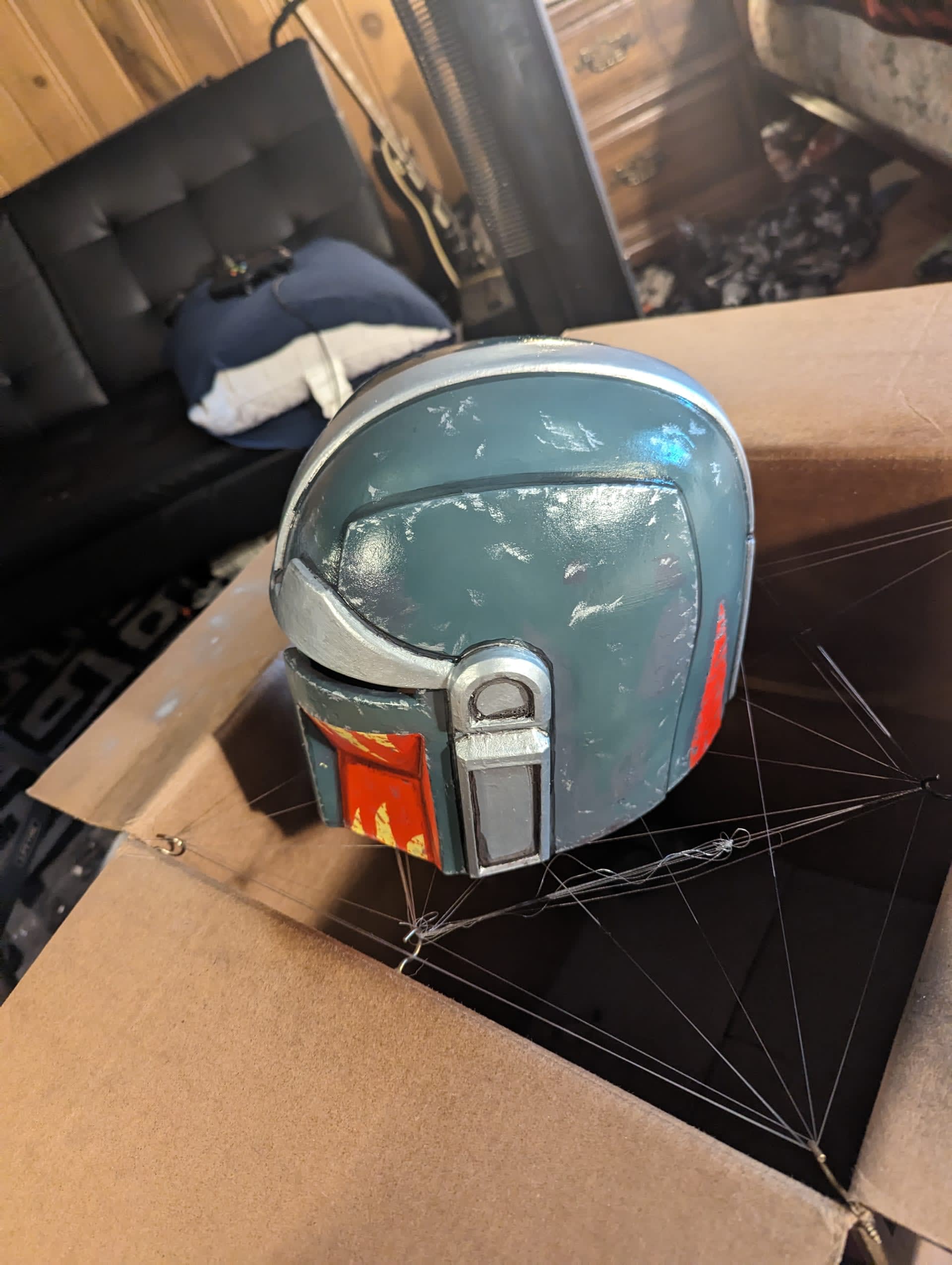 A savage mandalorian  cosplay