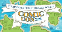 Clearwater Library Comic Con logo