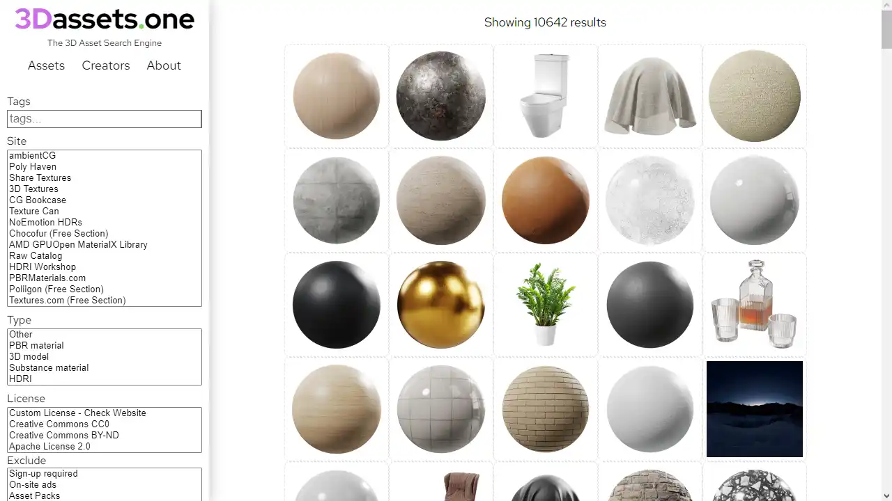 3Dassets.one web preview