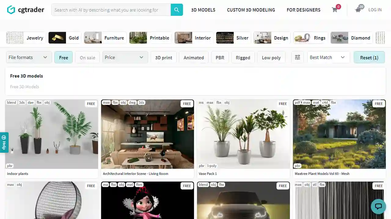 CGTrader web preview