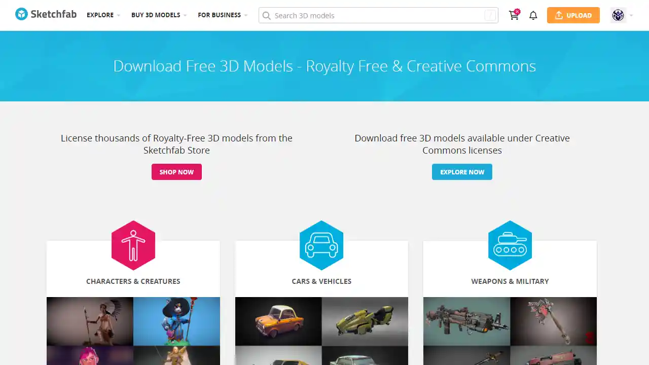 Sketchfab web preview