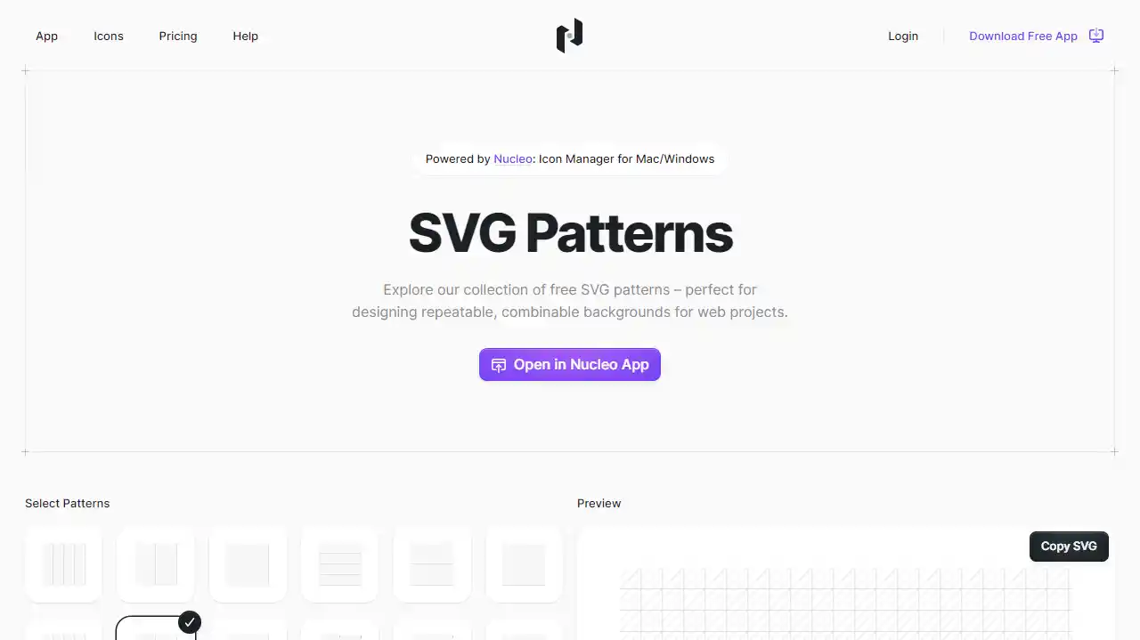 SVG Patterns web preview