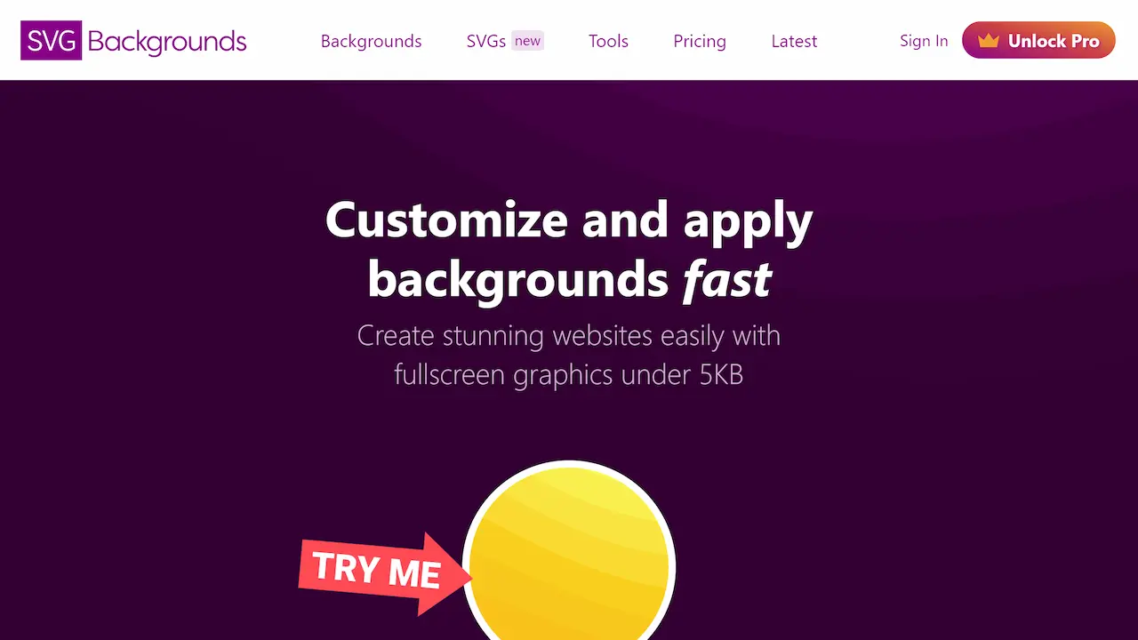 SVG Backgrounds web preview