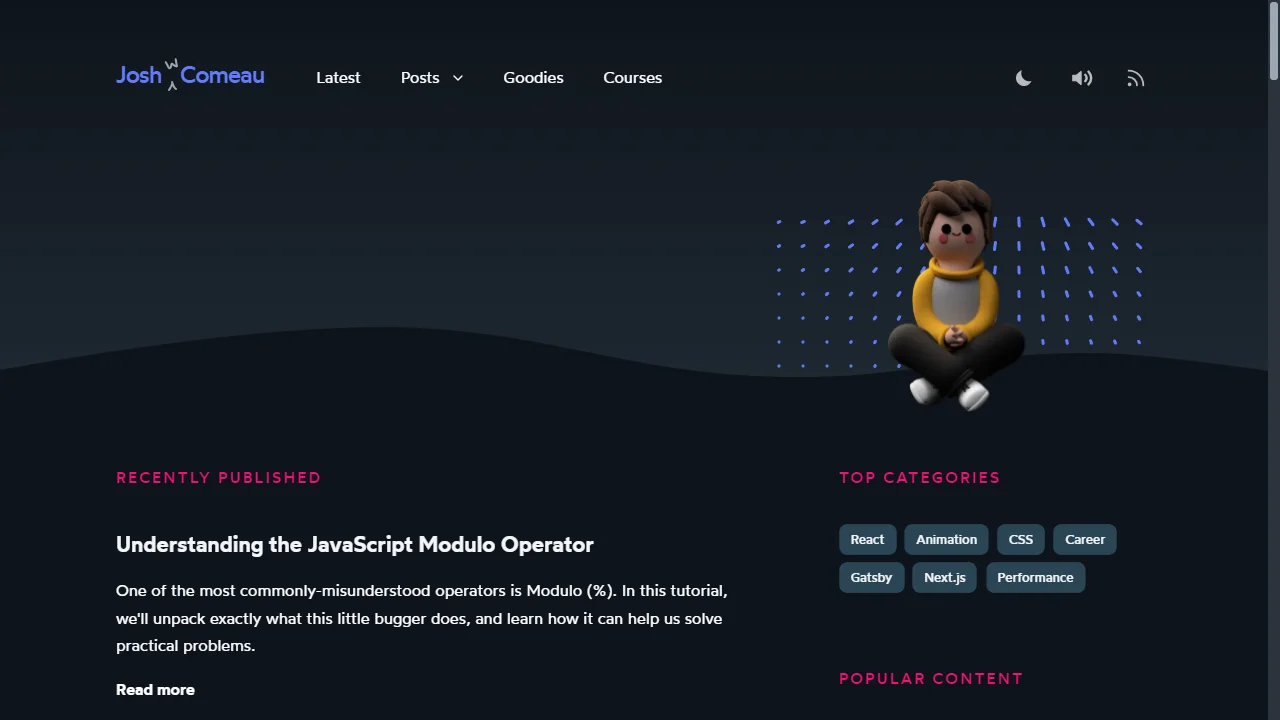 Josh Comeau web preview