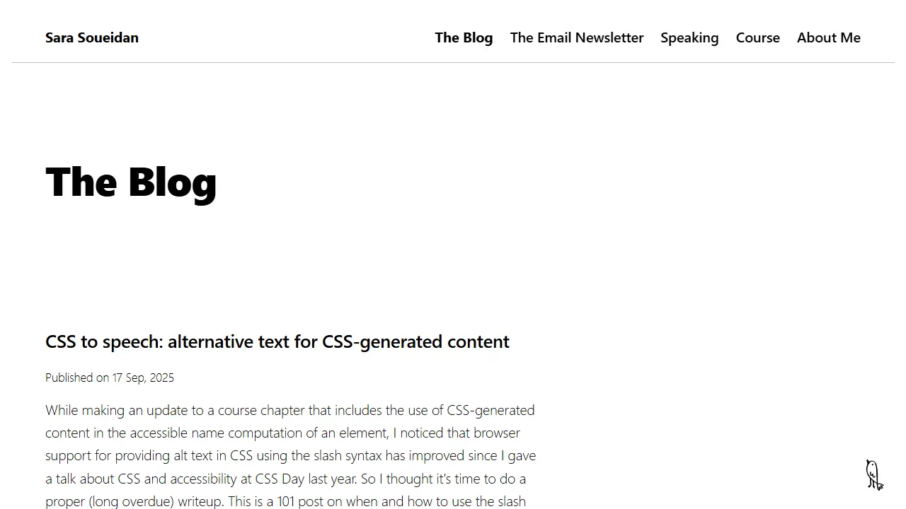 Sara Soueidan Blog web preview