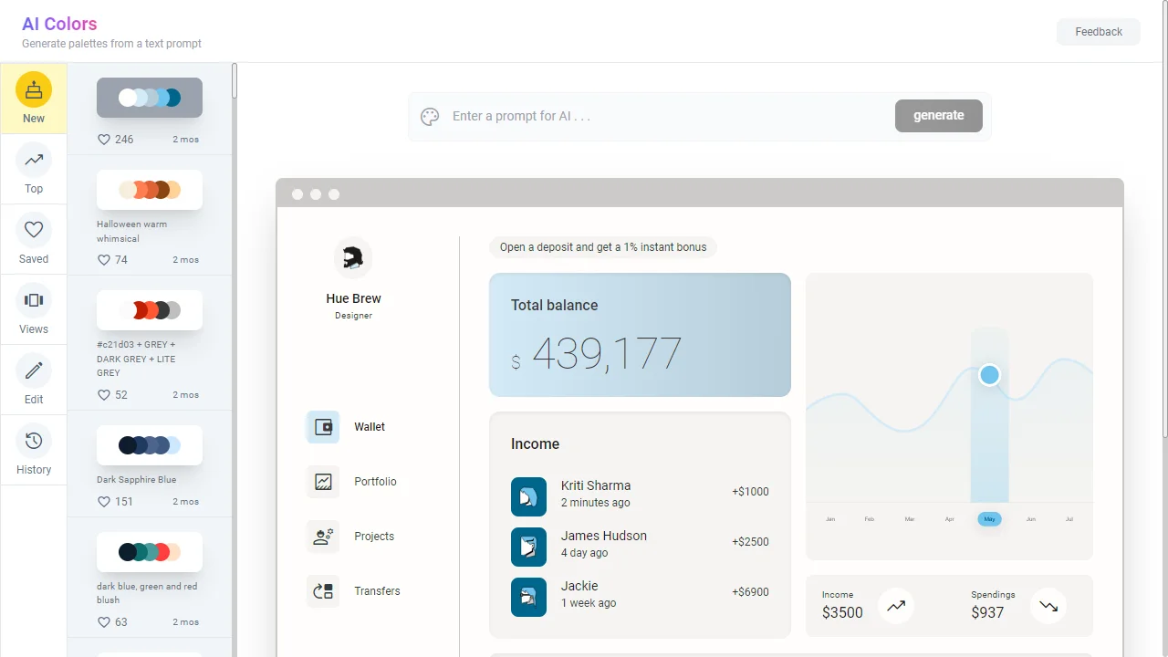 AI Colors web preview
