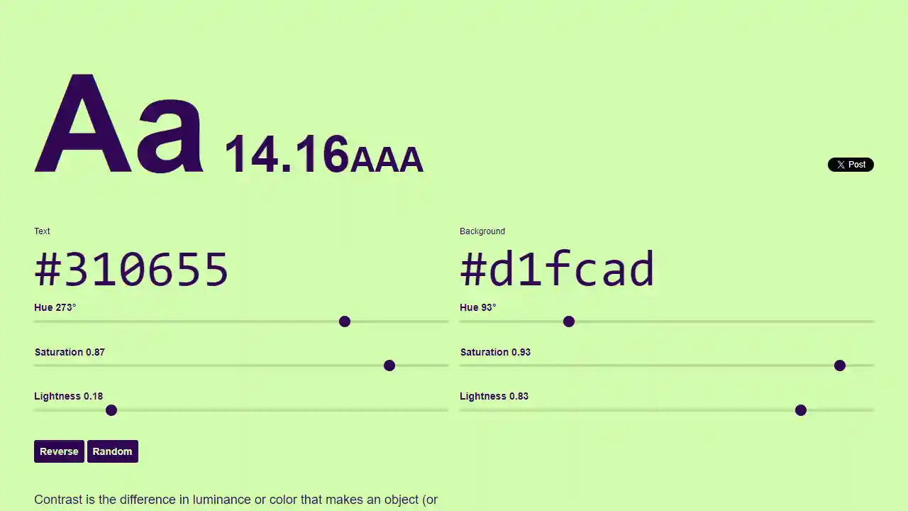 Colorable web preview