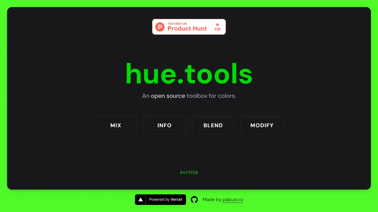 hue.tools web preview