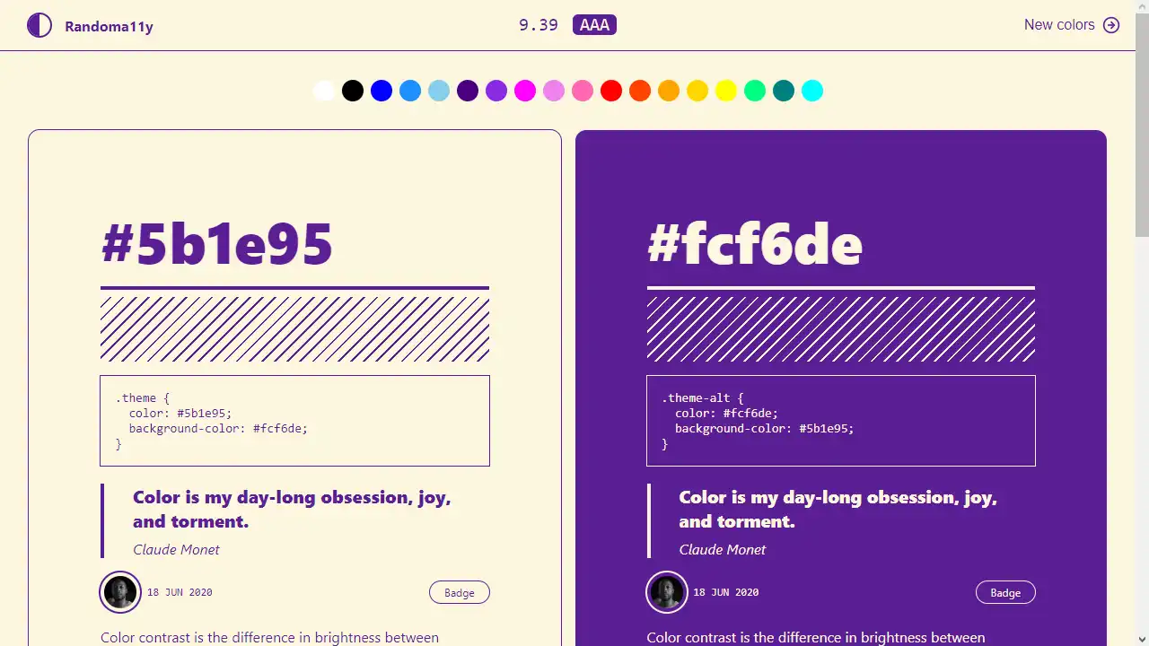 Randoma11y web preview