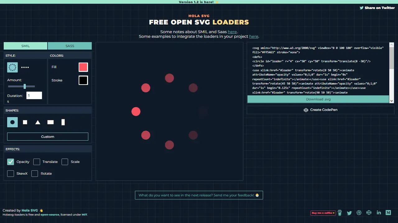 Hola svg web preview