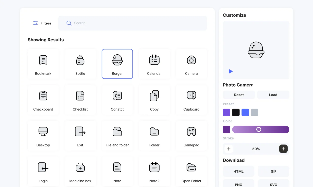 Animatedicons web preview