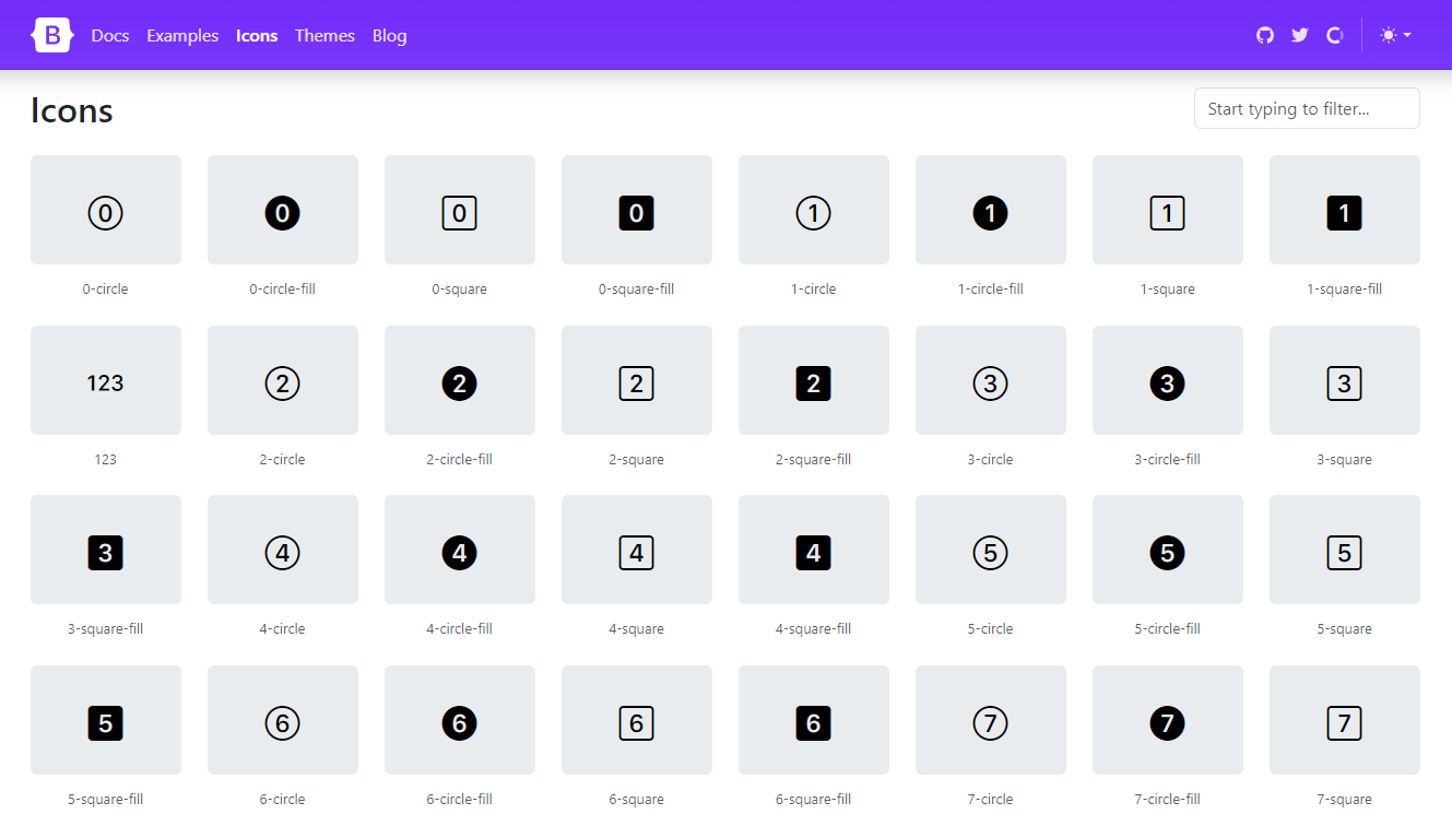 Bootstrap Icons web preview