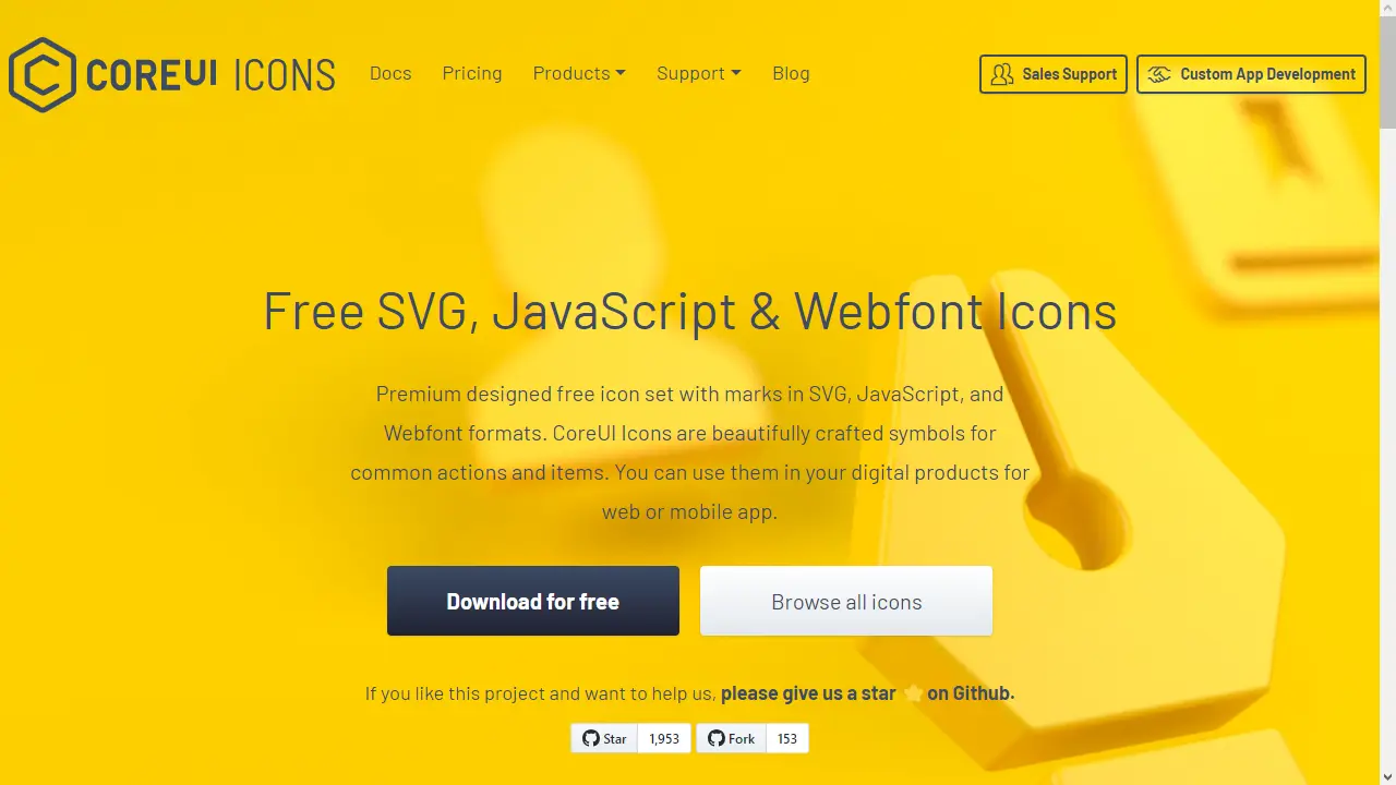 Core UI Icons web preview