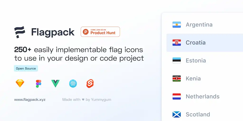 Flagpack web preview