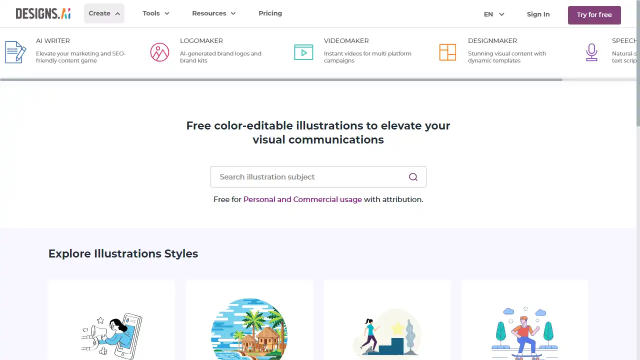 Designs AI web preview