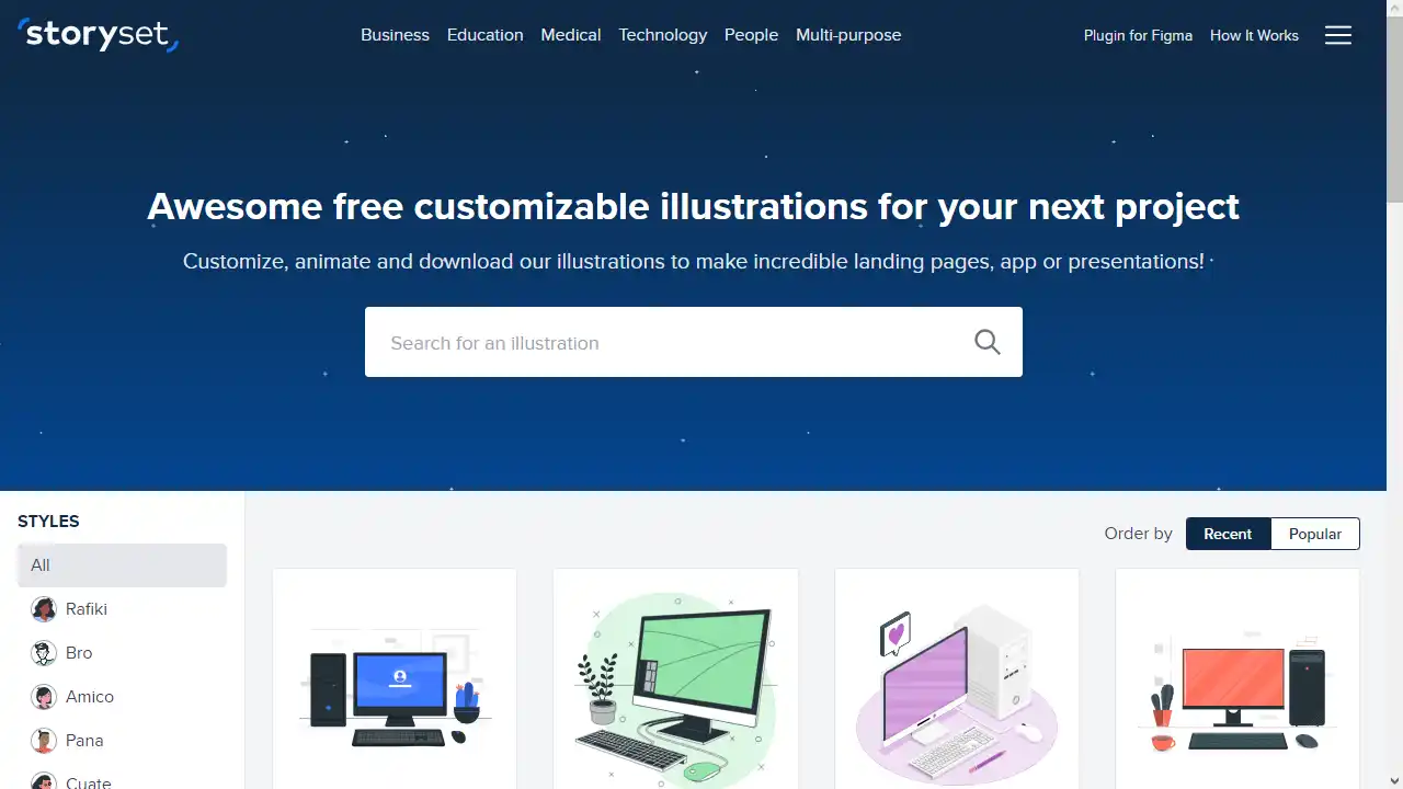 Storyset web preview
