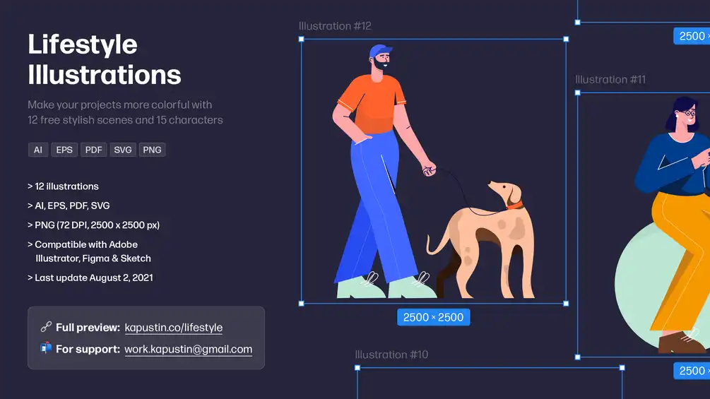 Lifestyle Illustrations web preview