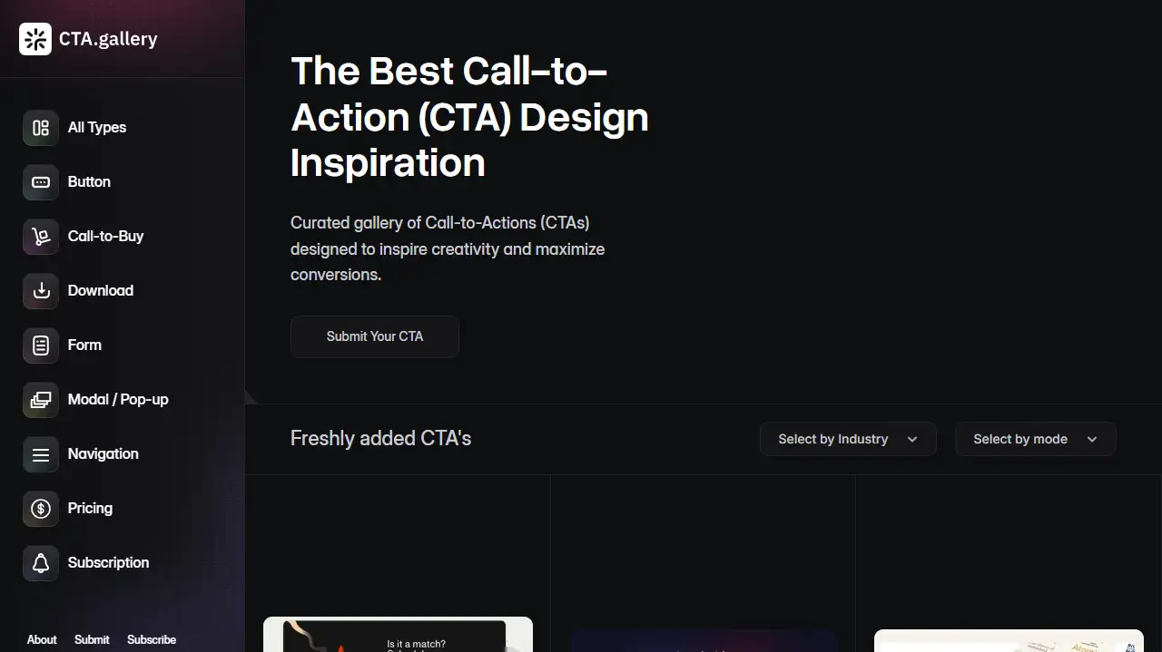 CTA.gallery web preview