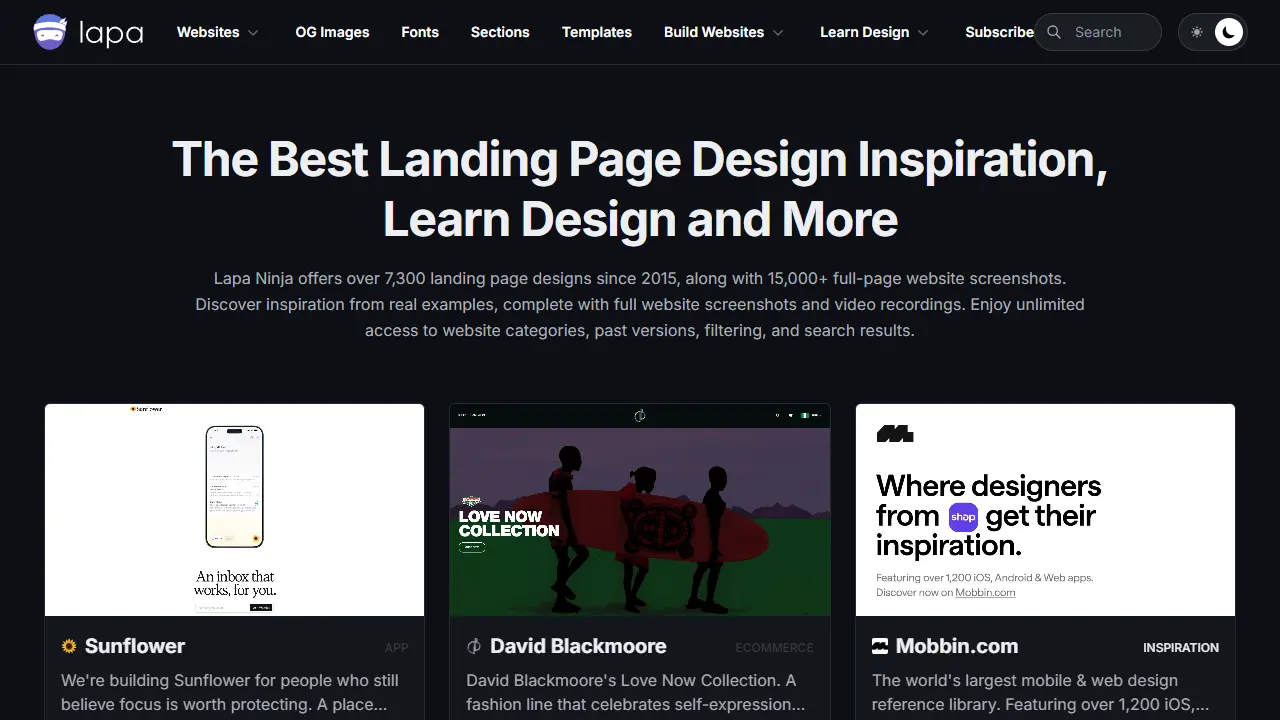 Lapa Ninja web preview