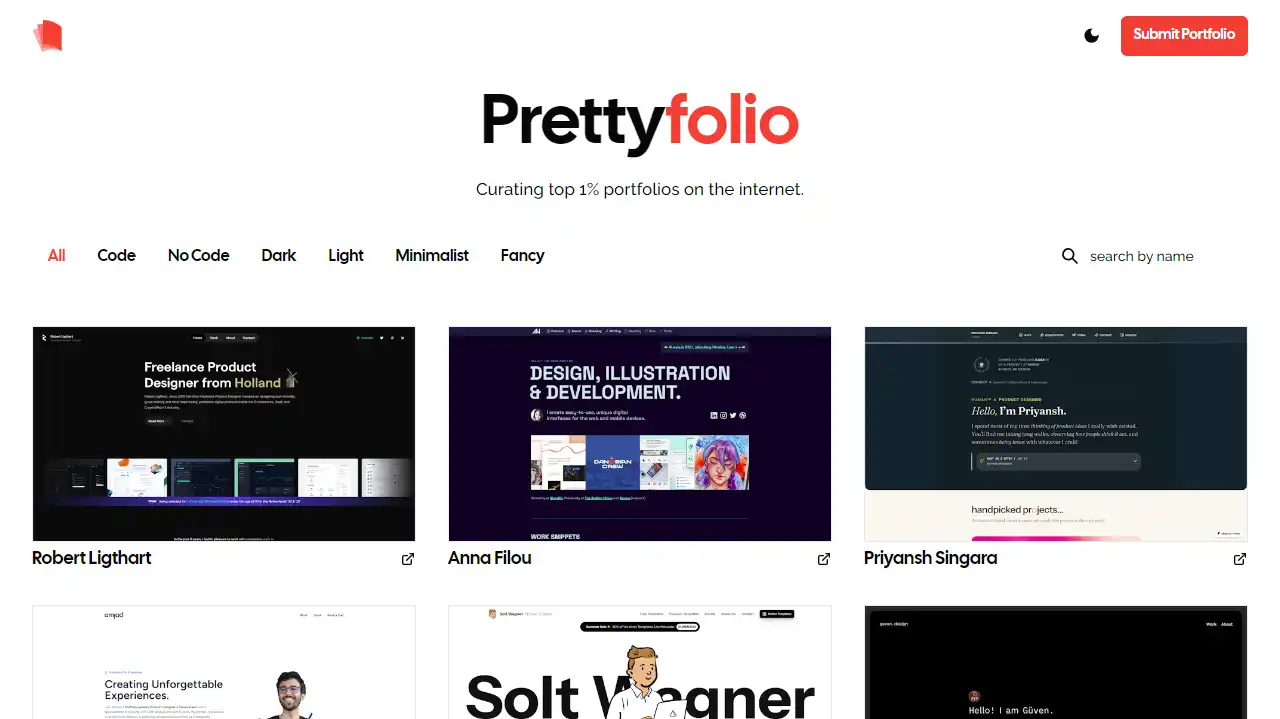 Prettyfolio web preview
