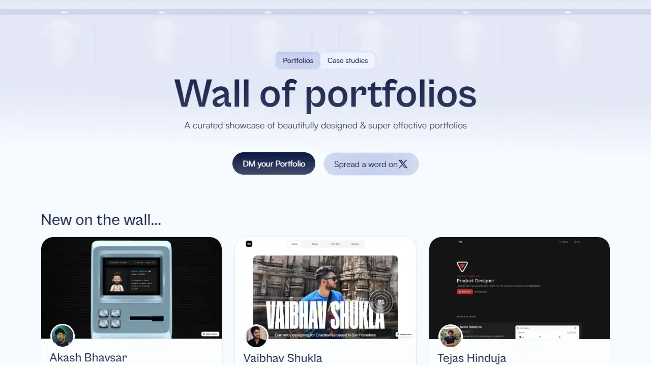 Wall of Portfolios web preview