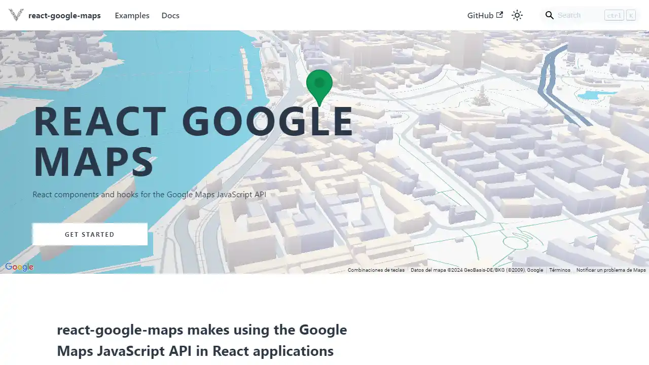 React Google Maps web preview