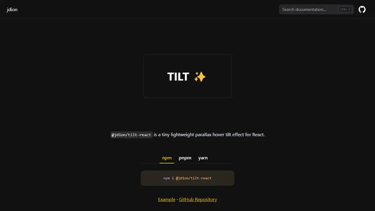 Tilt web preview
