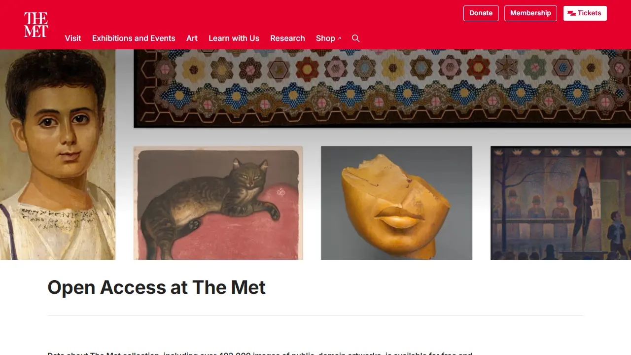 The Met Open Access web preview