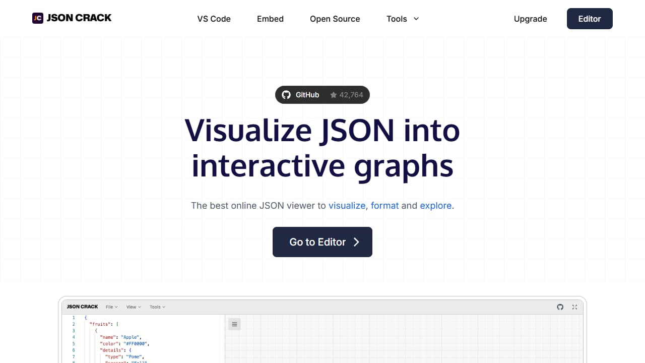 JSON Crack web preview