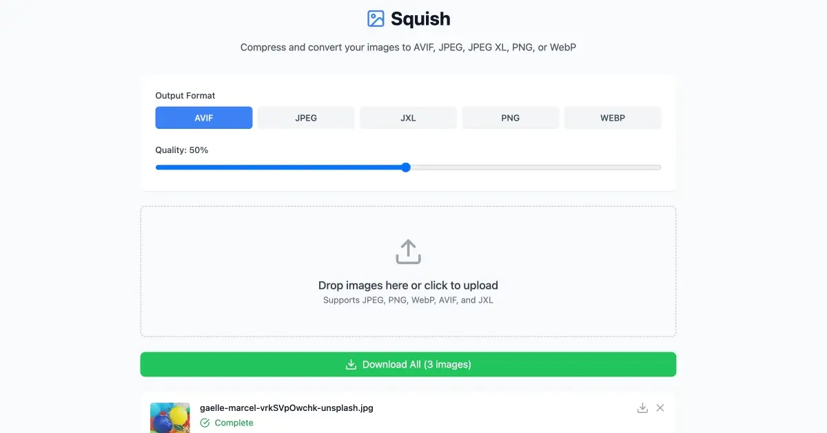Squish web preview
