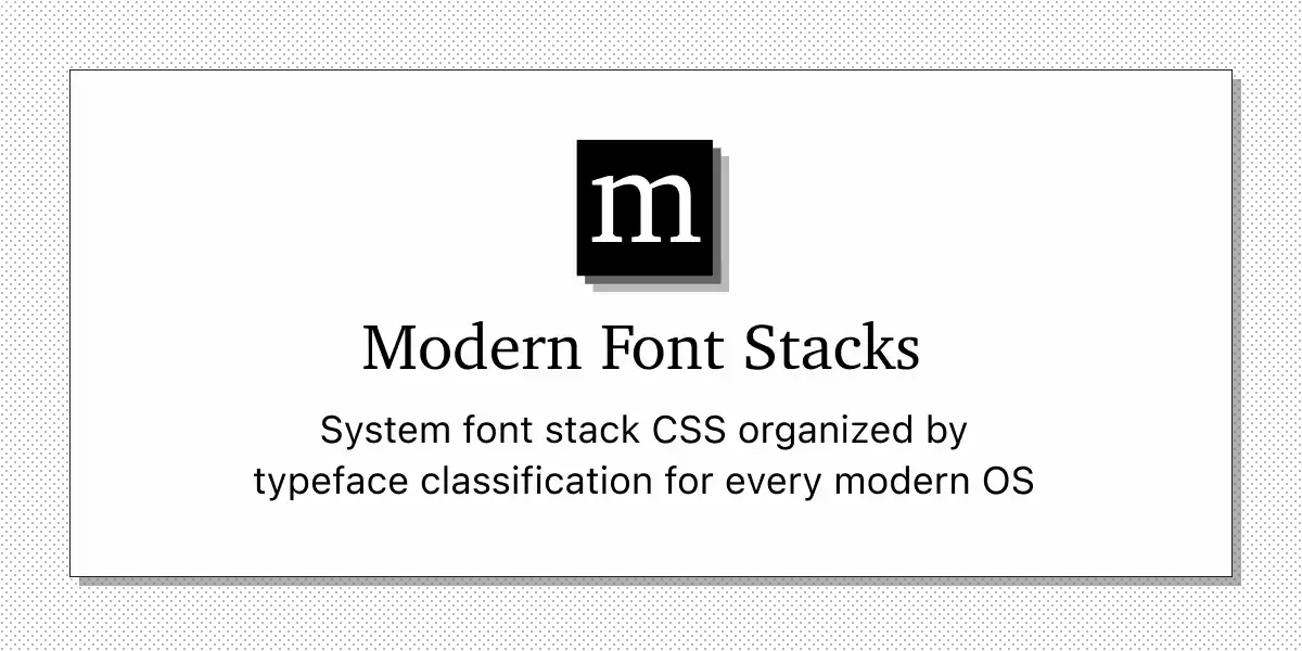 Modern Font Stacks web preview