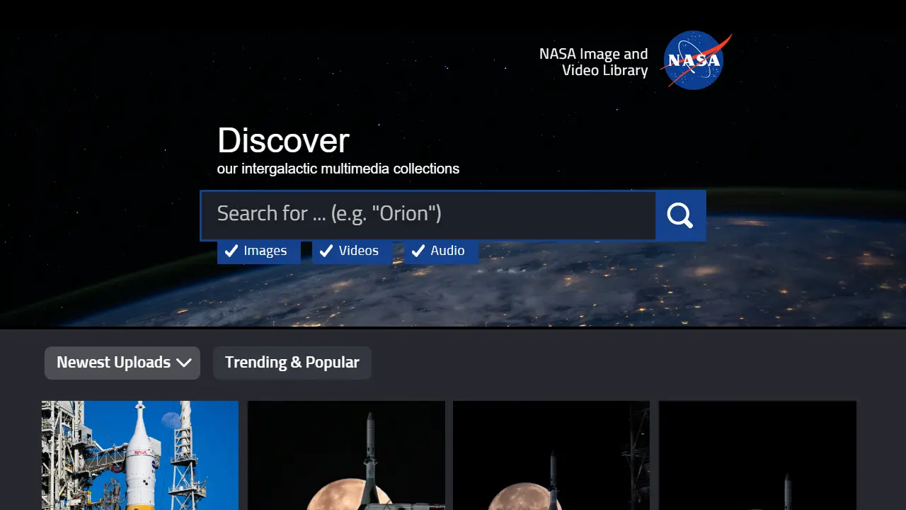 NASA web preview
