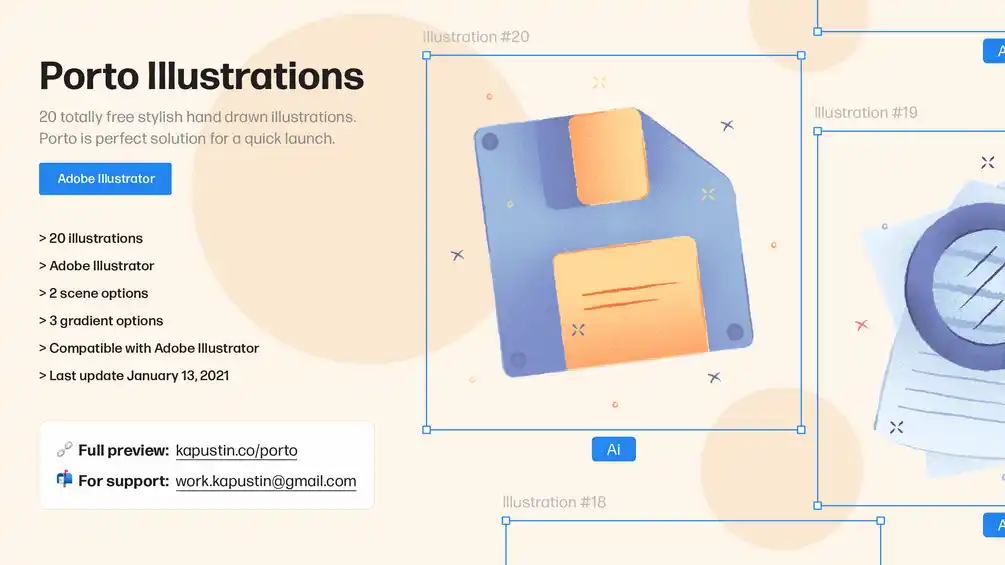 Porto Illustrations web preview