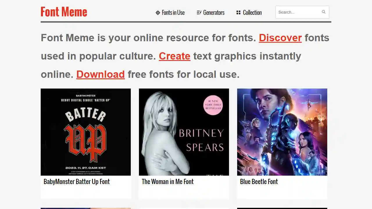Font Meme web preview