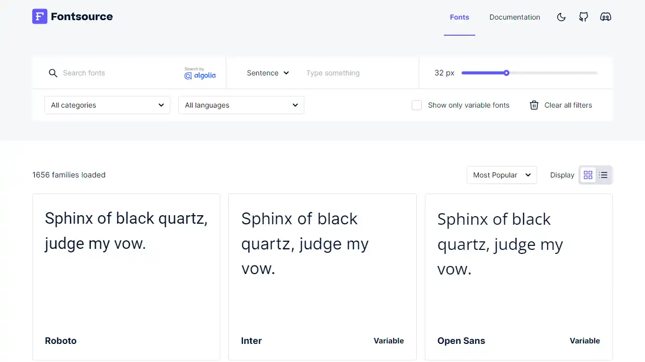 Fontsource web preview