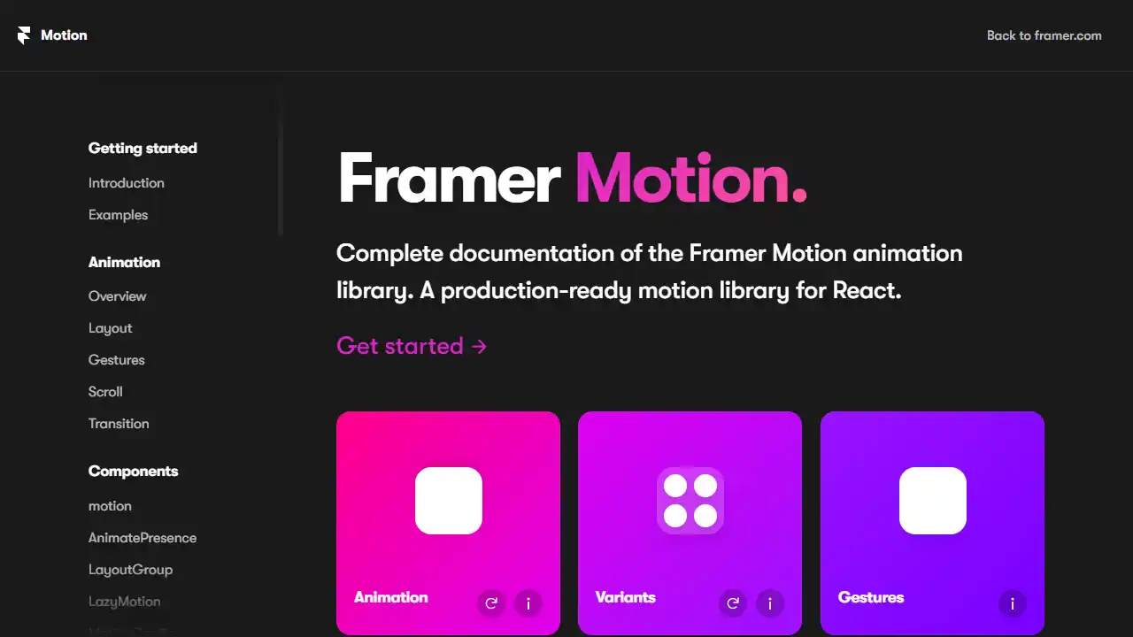 Framer Motion web preview