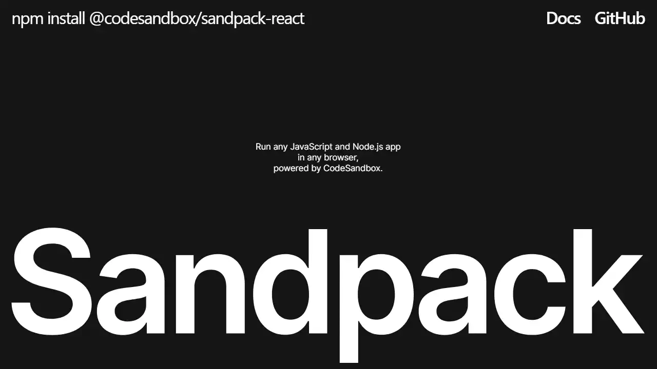 Sandpack web preview